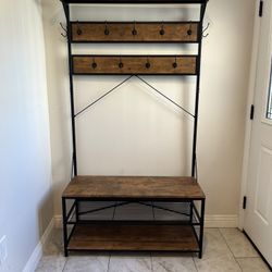 Coat Rack and shoe Storage Bench