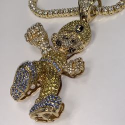 22k Stainless Steel Luigi Tennis Necklace 