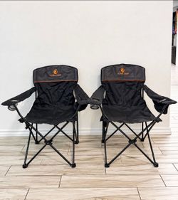 Folding camping chair set of 2
