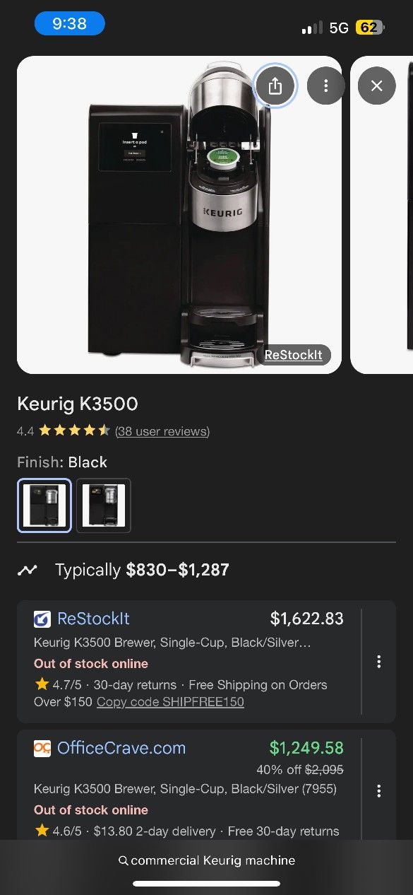 Keurig 3500 Commercial Coffee Machine 