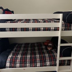 Twin Bunk Beds With Dresser & Mirror
