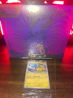 Pokemon Scarlet & Violet Elite Trainer Box & Pikachu World Championships 2024 Promo Card