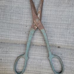 Antique Large Forged Steel Scissors USA Made 