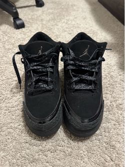 Jordan 3 black cat size 7y