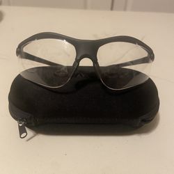 Revo Eyeglass Case And Safety Eyeglasses With Clear Lens