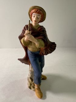 Thomas Kinkade Hawthorne Village Song of Praise Musician Nativity Figurine - READ