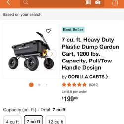 Gorilla heavy duty dump cart