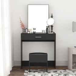 Black Makeup Vanity Desk