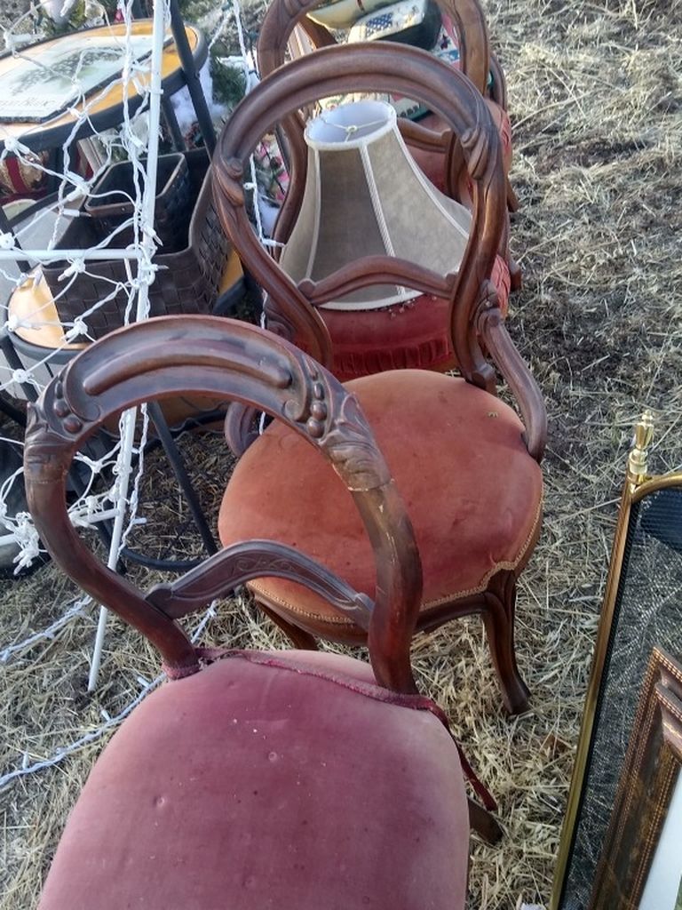 Four Vintage Antique Chairs