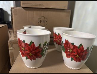 Princess House Tazas Para Café Elegante Navidad Set De 4