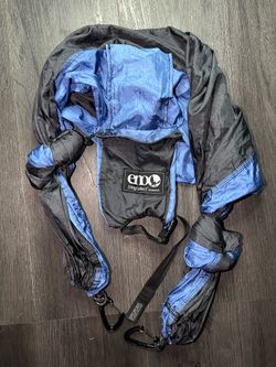 Eno Hammock Blue And Black   Looks like new   Ask any questions buy with confidence  #Eno #Hammock #camping #waterproof #easy