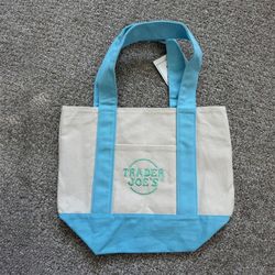 Trader Joes Light Blue Mini Tote