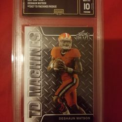 Deshaun Watson ROOKIE 2017 Leaf Draft TD Machines #TD07 Texans G.M.A  Gem Mint 10