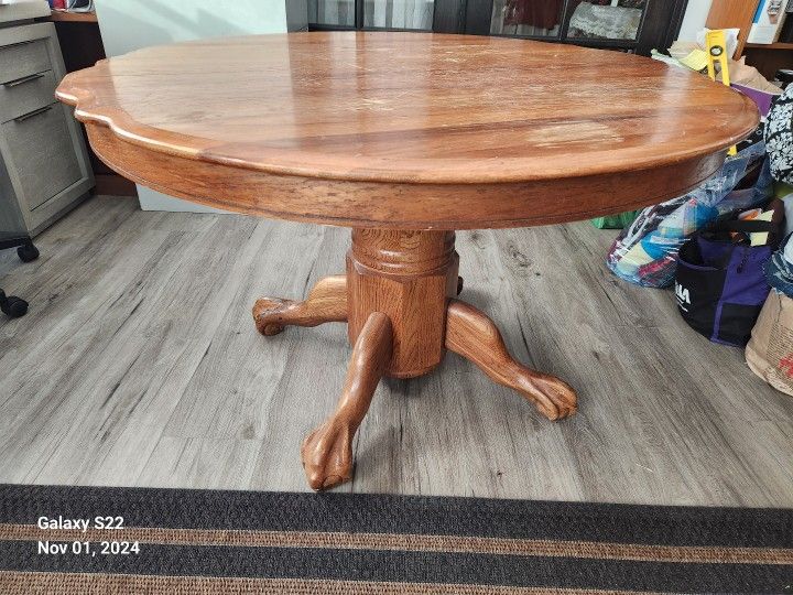 Solid Oak Antique Table