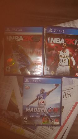 PS4, 2k 15-2k 17-Madden 16