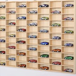 Wooden Car Model Display Case Wall Display Shelf for Model Matchbox Toy Storage
