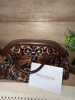 Brahmin Louise Rose Espresso Fresco Genuine Leather