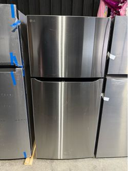 New open box LG Stainless Steel top and bottom refrigerator
