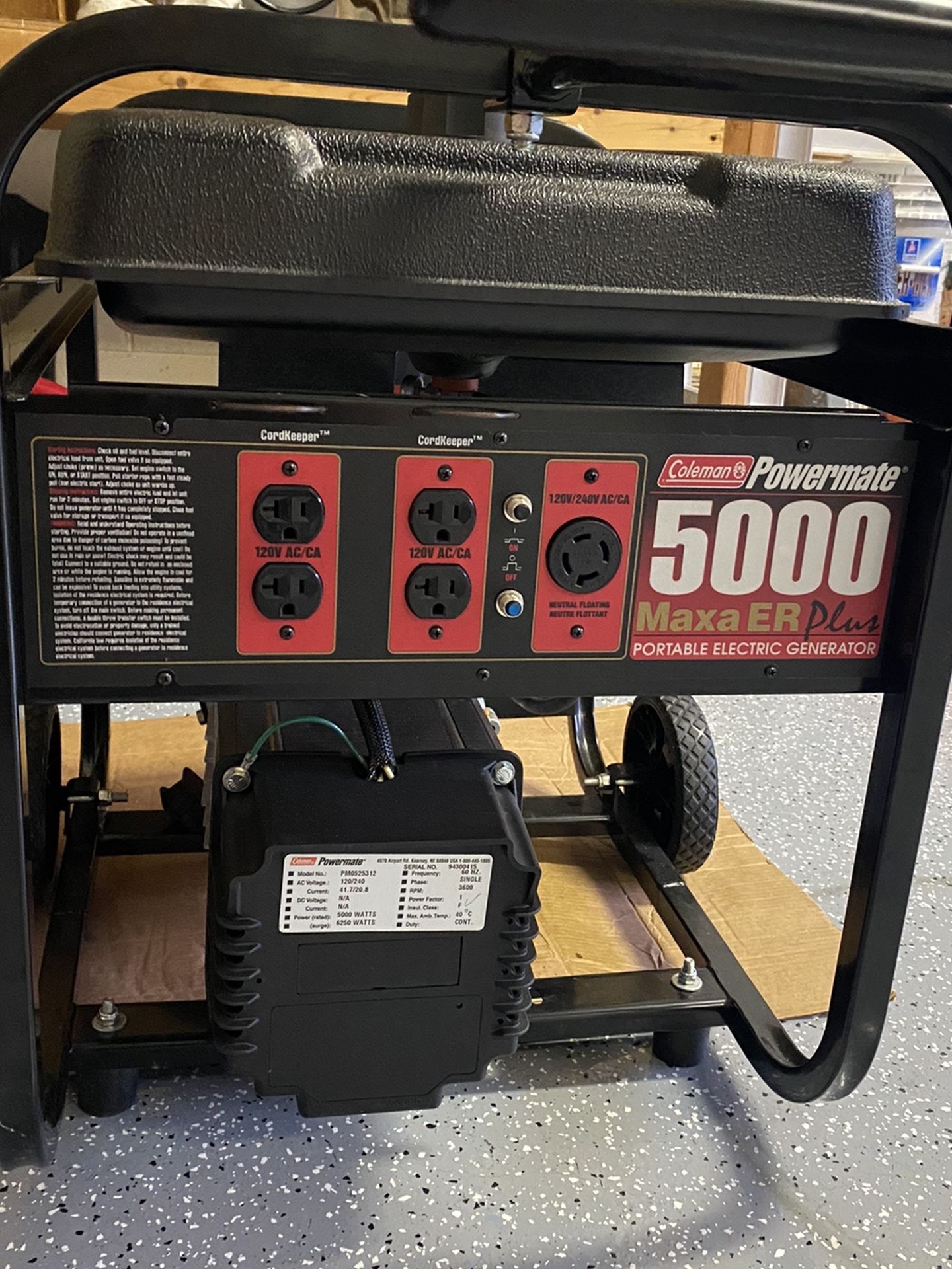 Coleman Powermate 5000 Maxa ER Plus Generator for Sale in Mount Dora