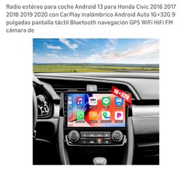 Radio Estereo Para Carro Honda Civic Año 2016-2020