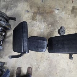 Workout Bench With Curl Arm Rest And Legs Ex