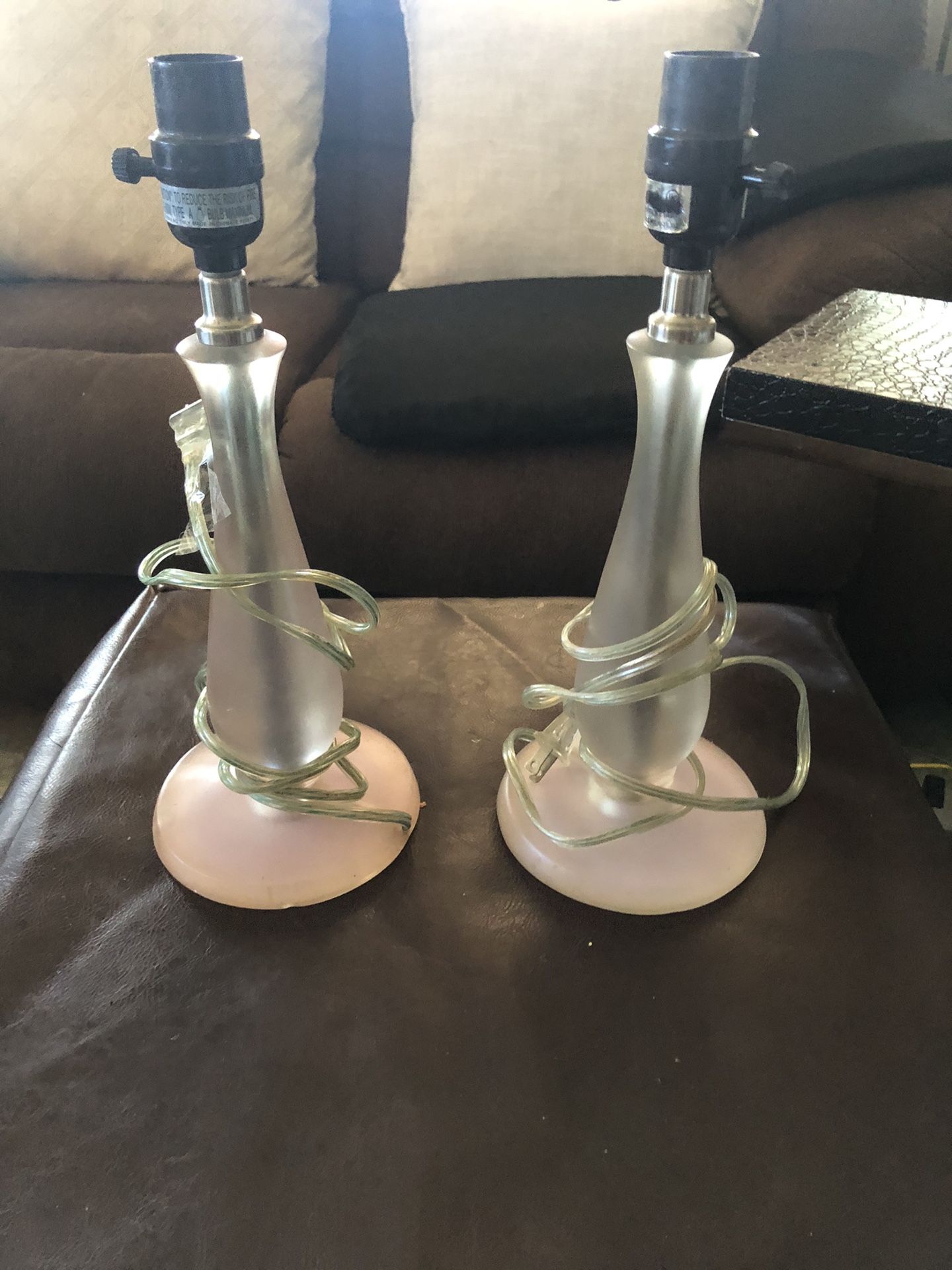2 Pink Lamps