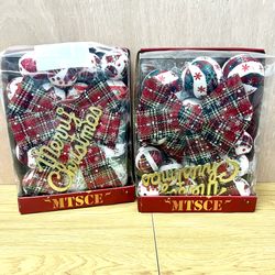 2 Plaid Christmas Decor Sets