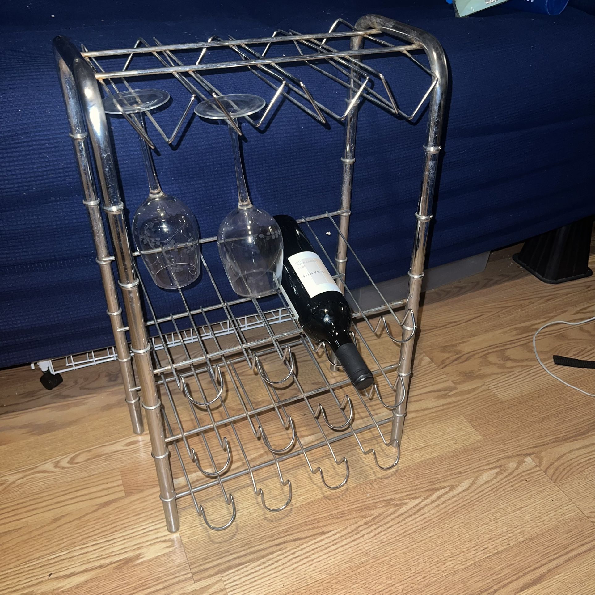 Vintage style Chrome Wine Rack