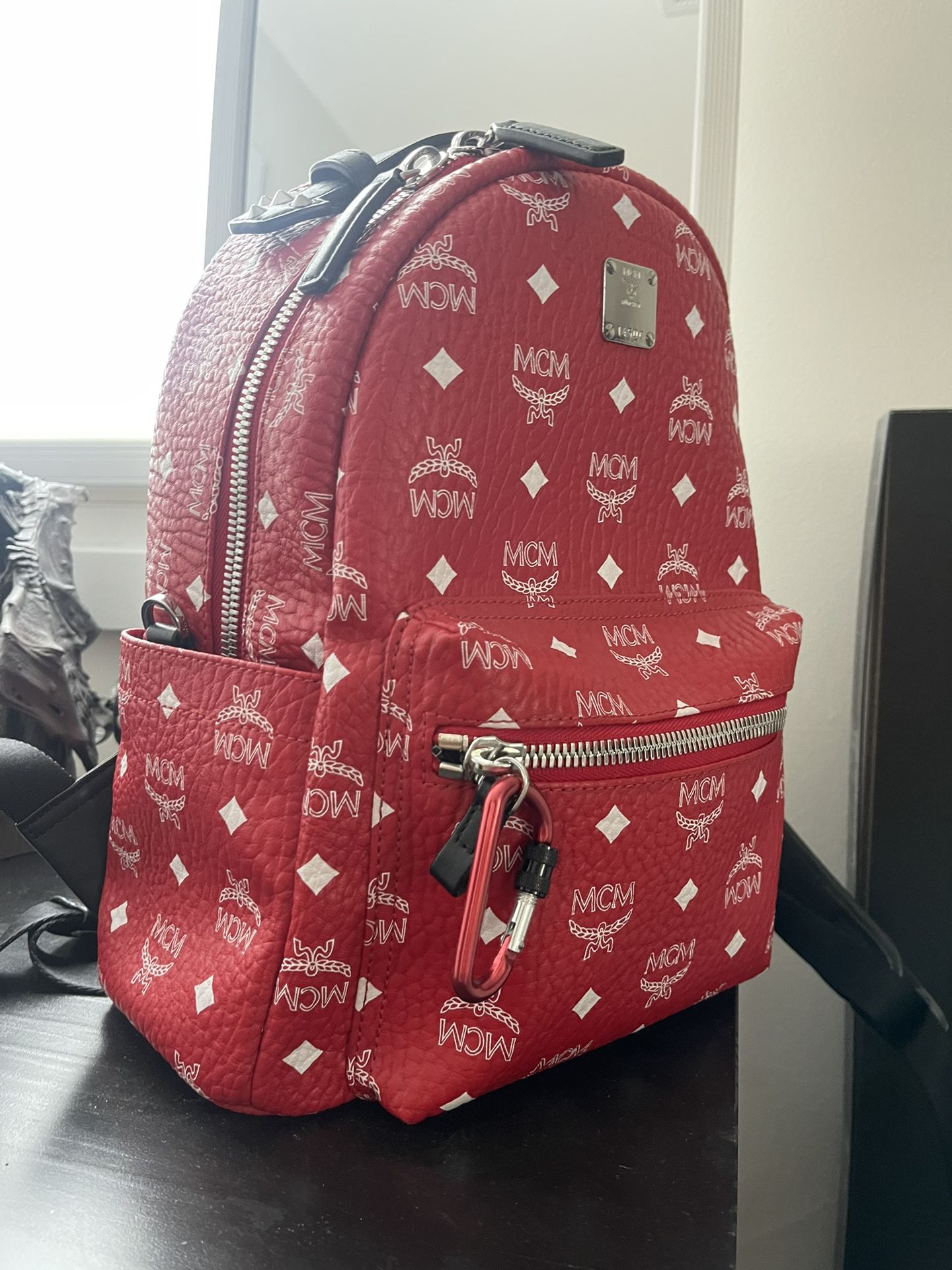 Red MCM Backpack for Sale in Los Angeles, CA - OfferUp