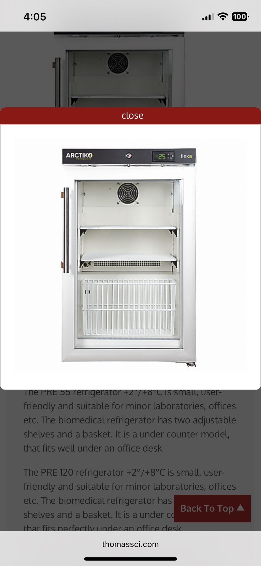Refrigerator Biomedical