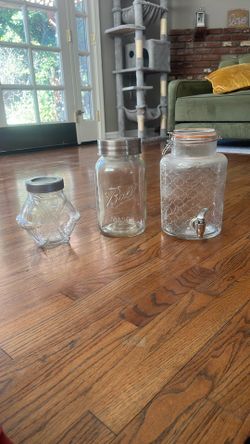 Water Dispenser And Big Mason Jar