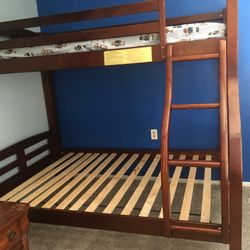 FULL/TWIN Wooden Bunk Bed Frame