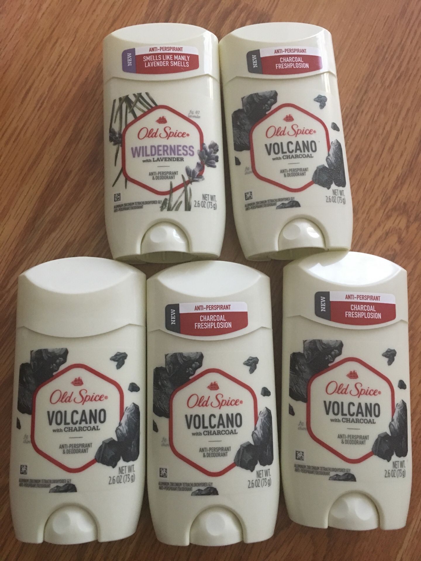 4 OLD SPICE VOLCANO 1 LAVENDER WITH CHARCOAL
