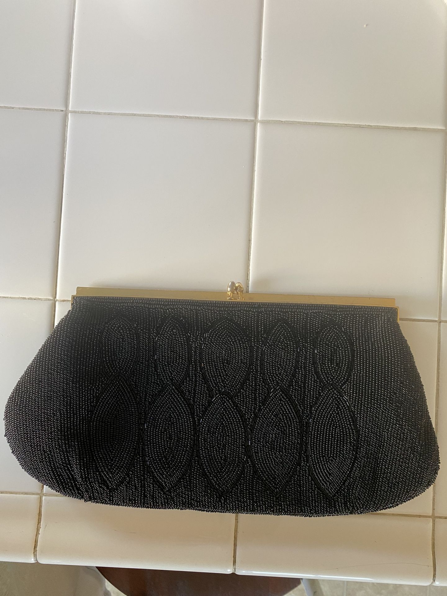 Classic Hand Bag $14 Black Beads Purse
