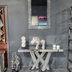 CONSOLE TABLE MIRRORED 47x16c30