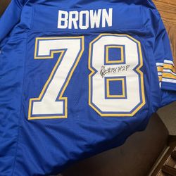 Ruben Brown Pittsburgh Panthers Autograph College Jersey