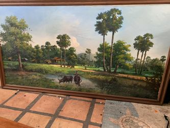 Paint huge oil paint