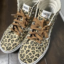 Women’s Leopard high top Vans Shoes