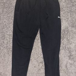 Black Open Hem Puma Sweats