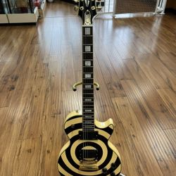 EPIPHONE BY GIBSON ZAKK WYLDE SIGNATURE LES PAUL BULLSEYE, IN GOOD CONDITION, SOFT CASE PROVIDED