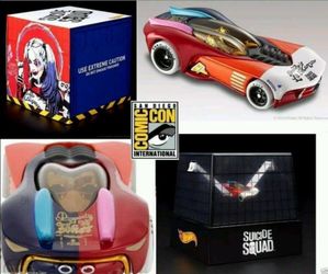 SDCC 2016 Hot Wheels DC Suicide Squad Harley Quinn w/ Joker Promo Card
