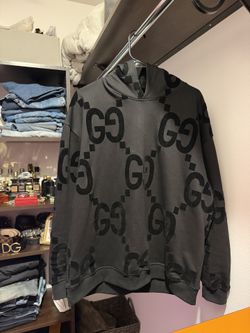 GUCCI - Gg Flocked Cotton Jersey Hoodie