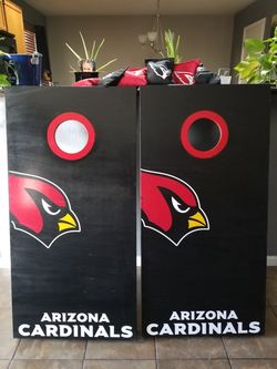 Set of custom made Arizona Cardinals cornhole boards for Sale in Phoenix,  AZ - OfferUp