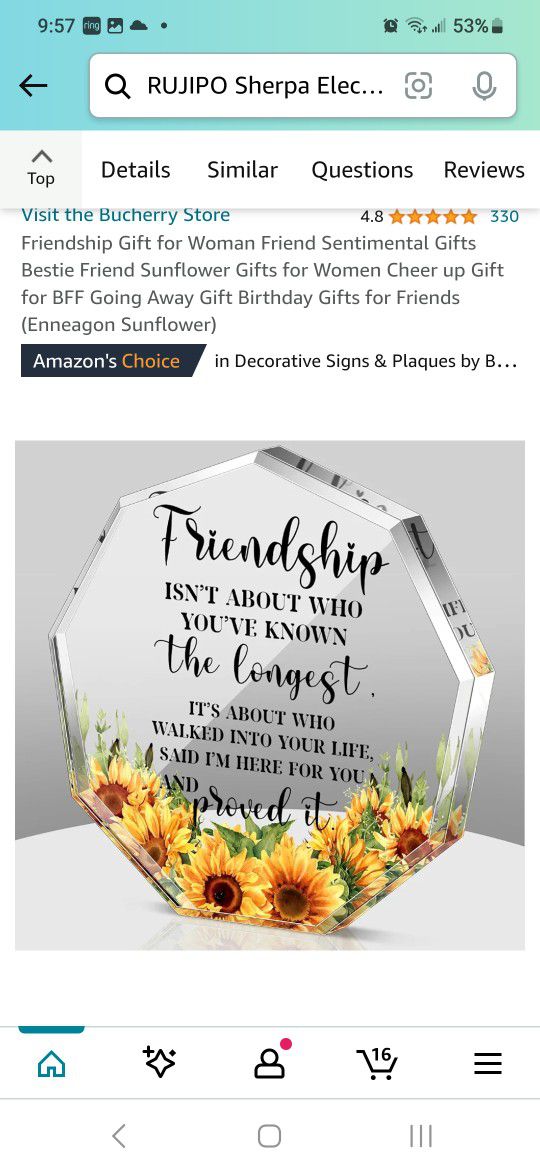 Friendship Gift for Woman Friend Sentimental Gifts Bestie Friend Sunflower Gifts for Women Cheer up Gift for BFF Going Away Gift Birthday Gifts for Fr