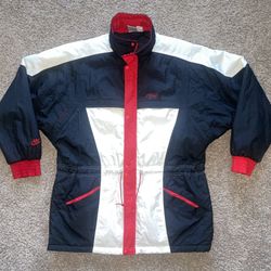 Vintage 90s Nike Flight Parka Jacket Chicago Bulls Colors Size L