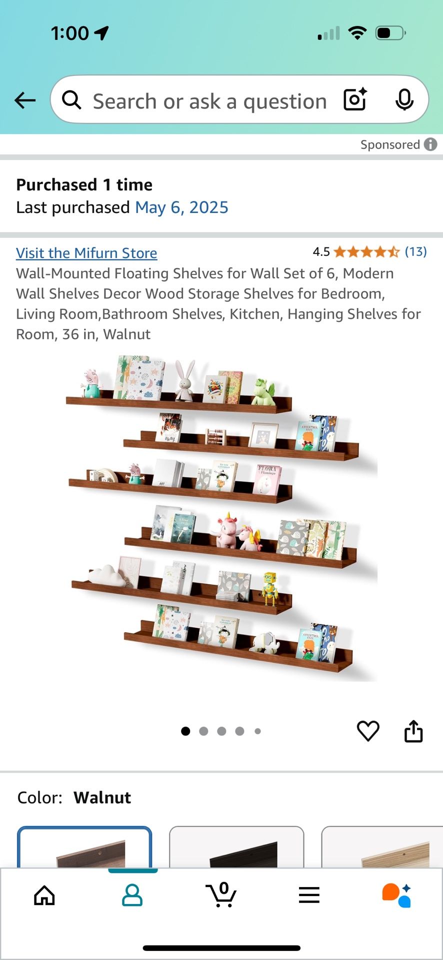 Floating shelves