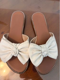 White sandals