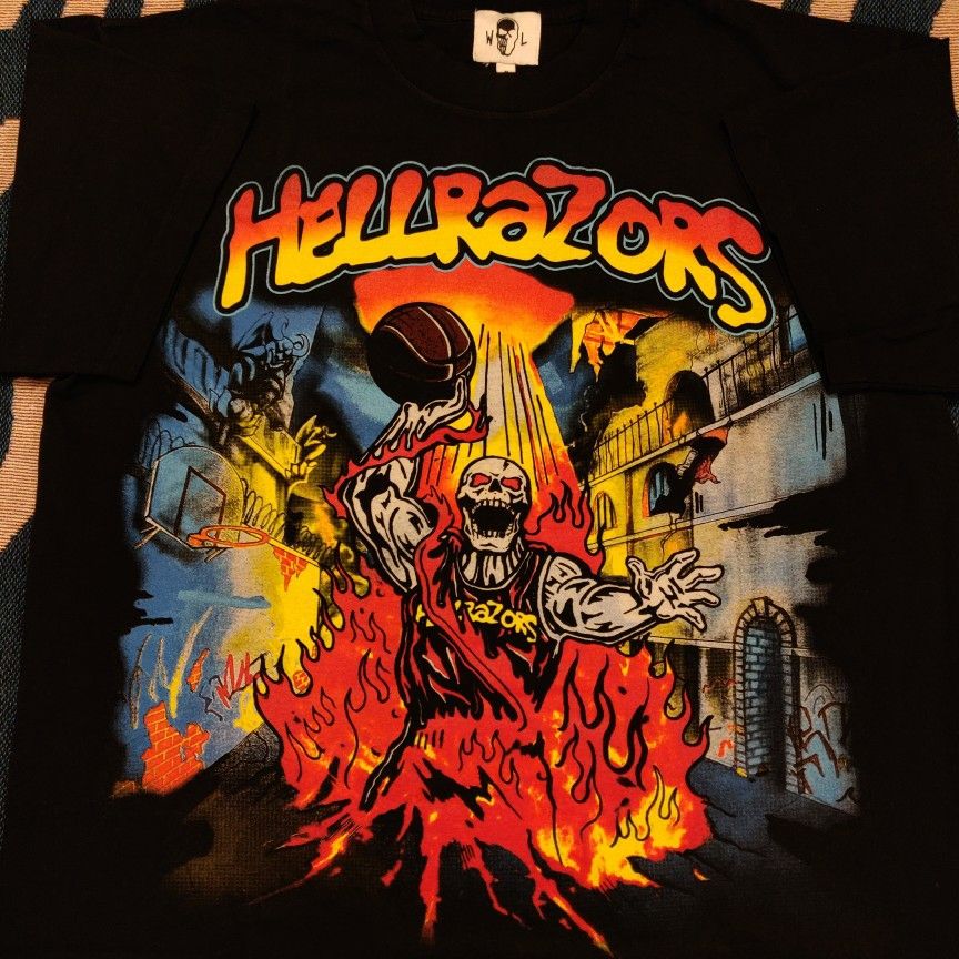 Warren Lotas Hellrazors Flame Alley Shirt Men's Size Medium NEW