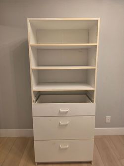 White Closet Cabinet & Drawer Set!