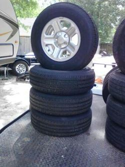 Chevy Truck troca tires llantas 225 75 16 Goodyear jeep